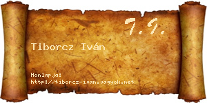 Tiborcz Iván névjegykártya