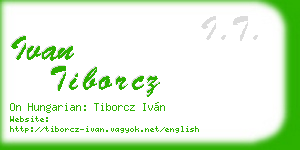 ivan tiborcz business card