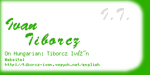 ivan tiborcz business card